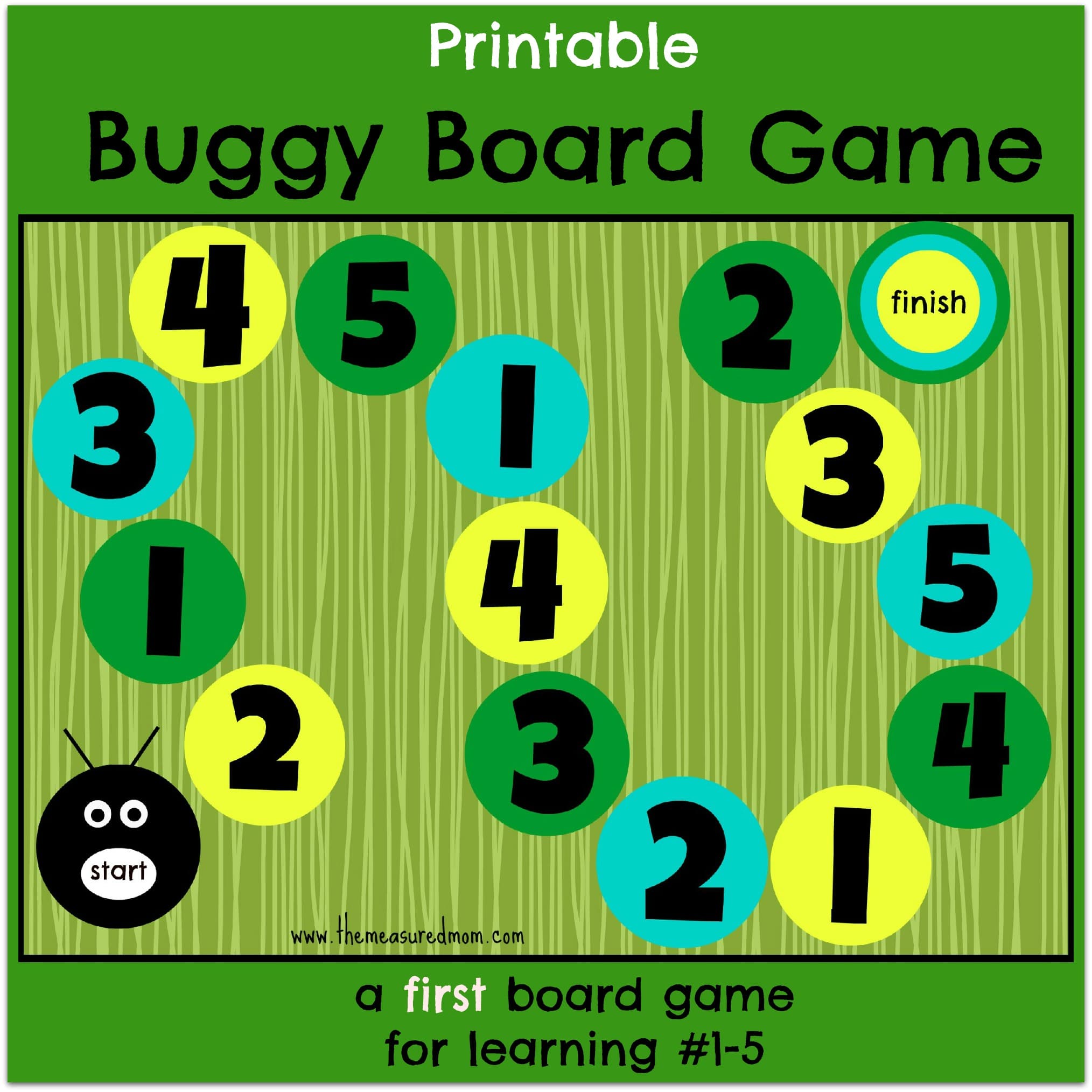 buggy board game – a first board game for preschoolers