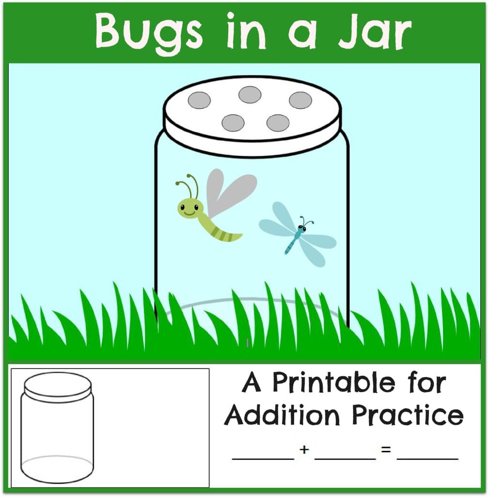 Fun Addition Practice: Bugs in a Jar - The Measured Mom