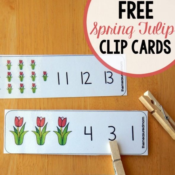 Printable Counting Activity for Preschoolers: Spring Tulips Count