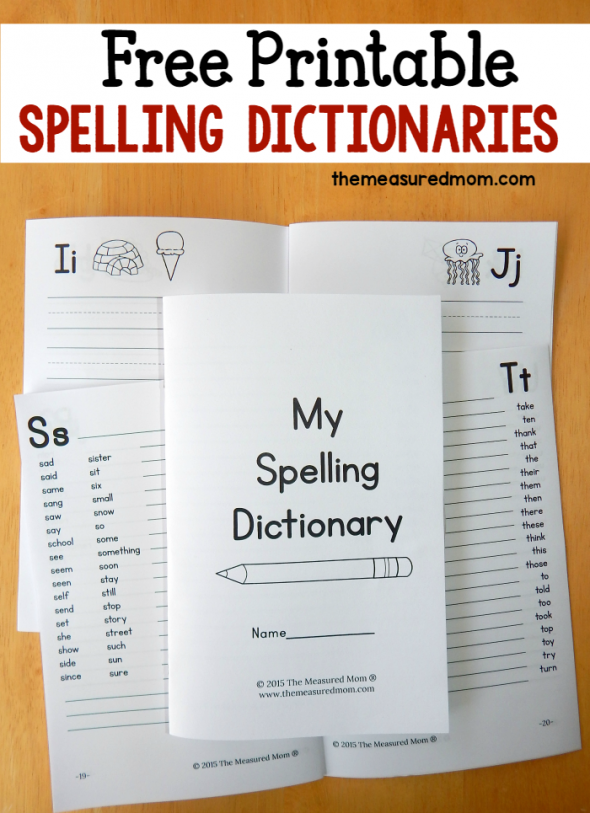 These free printable spelling dictionaries are AMAZING. 6 different versions for kids ages 4-8. So perfect to use during writing workshop! 