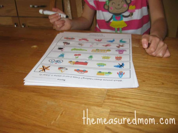 which one is different worksheets for preschool and kindergarten the measured mom