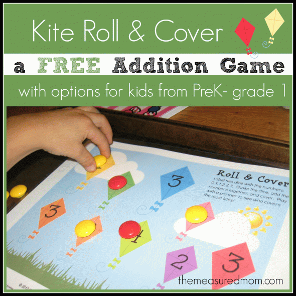 Get this free addition game for kids from PreK-grade 1!