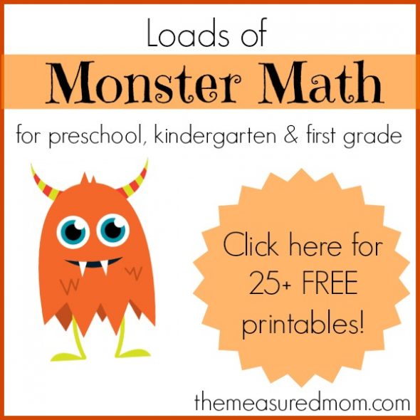 Monster Math Games Activities With Loads Of Free Printables For Preschool Kindergarten And