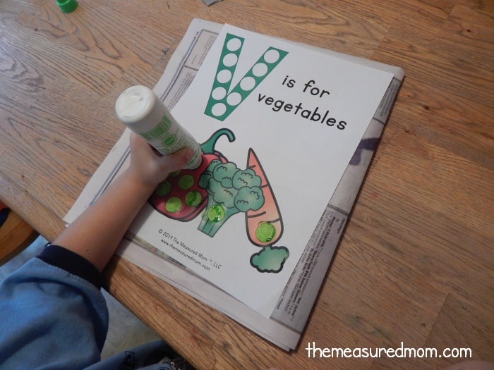 These free alphabet worksheets for preschool are a great hands on activity for kids. Cover the circles with stickers or magnets - or use them as dot marker printables.