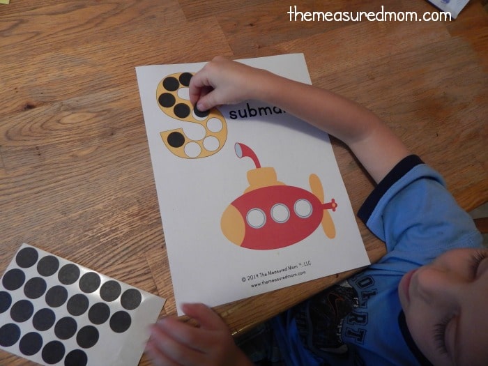 These free alphabet worksheets for preschool are a great hands on activity for kids. Cover the circles with stickers or magnets - or use them as dot marker printables.