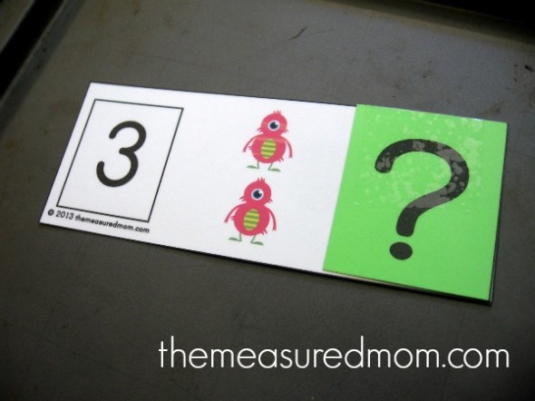 Teach missing addends with monster flip cards! 