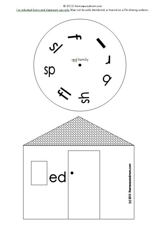 Free Word Family Houses - Short e - The Measured Mom