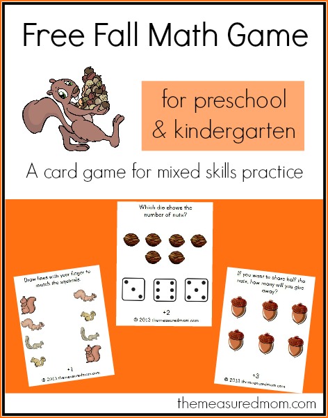 Free Fall Math Game For Preschool