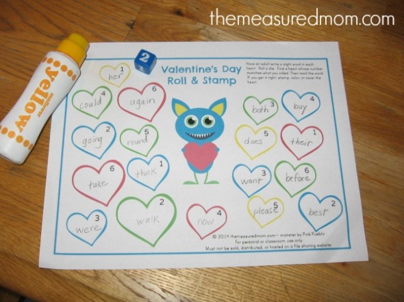 Need a simple Valentine's Day sight word activity? Print this freebie!