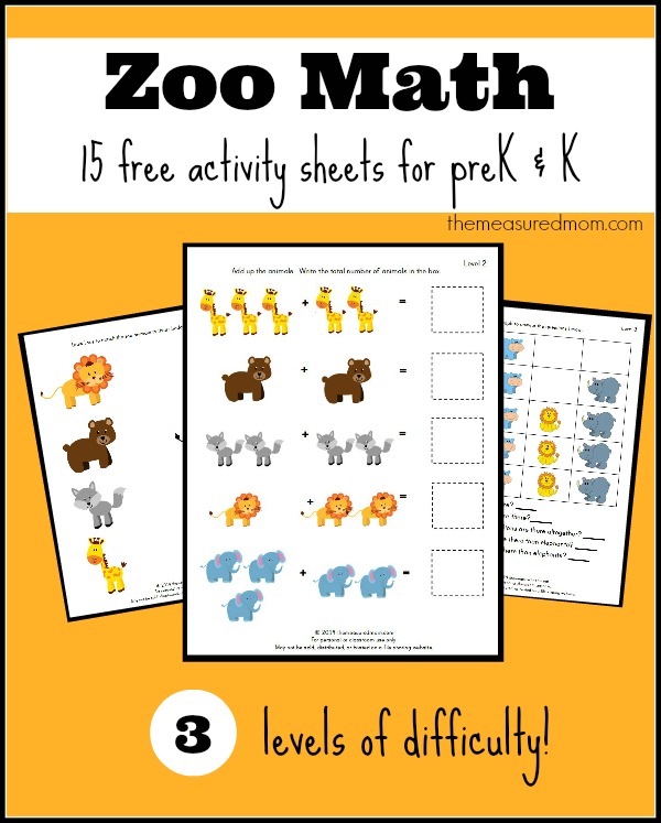 Free Zoo Worksheets For Preschool And Kindergarten The Measured Mom