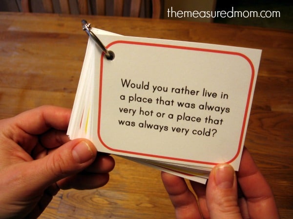 Would You Rather Questions for Kids (Plus Free Printable Cards)