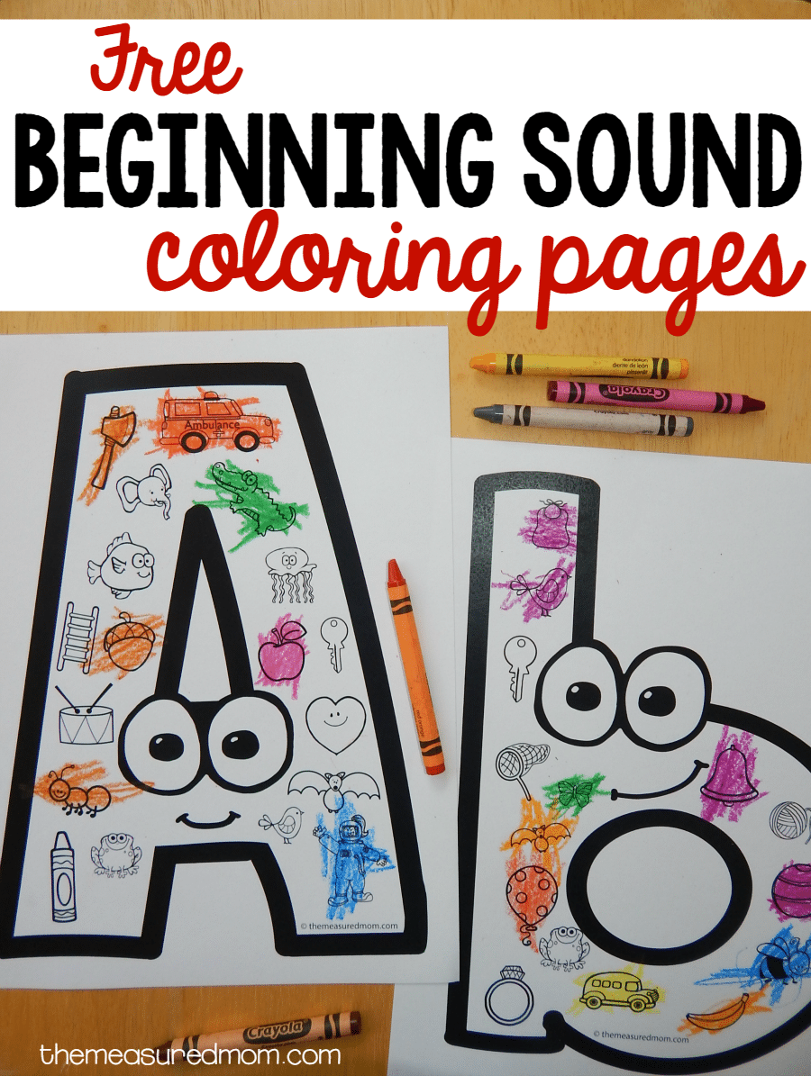 Free beginning sounds worksheets (updated!) - The Measured Mom