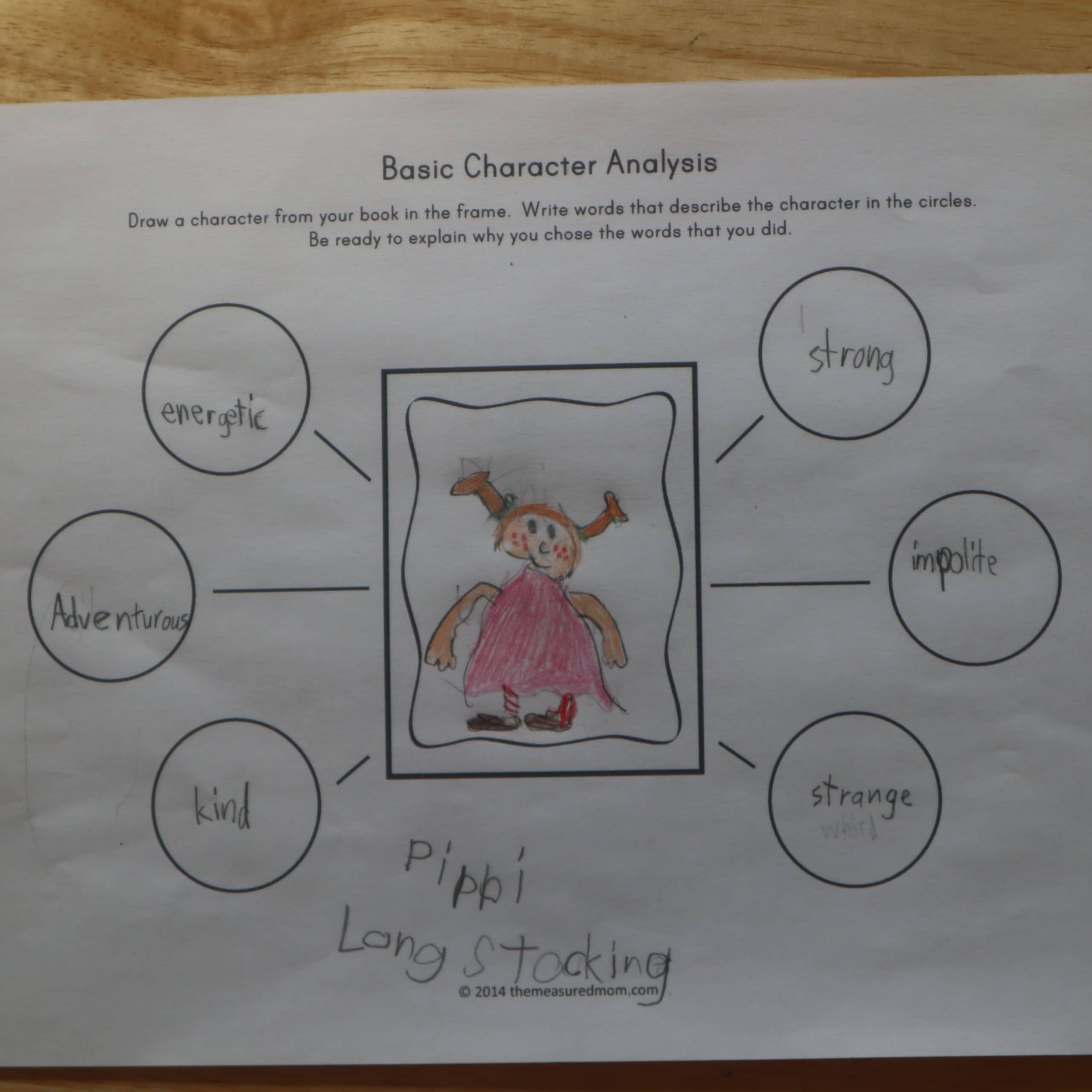 Character analysis worksheet - The Measured Mom With Character Traits Worksheet 3rd Grade