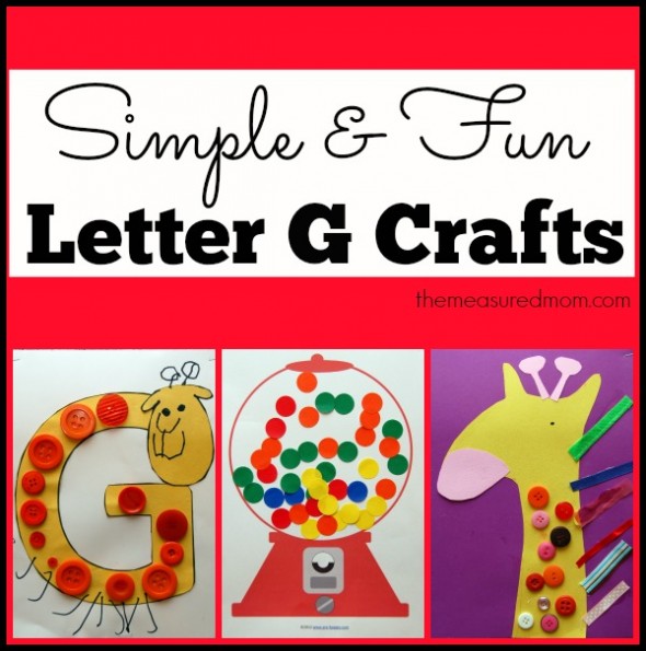 Simple Letter G Crafts for Toddlers and Preschoolers - The Measured Mom