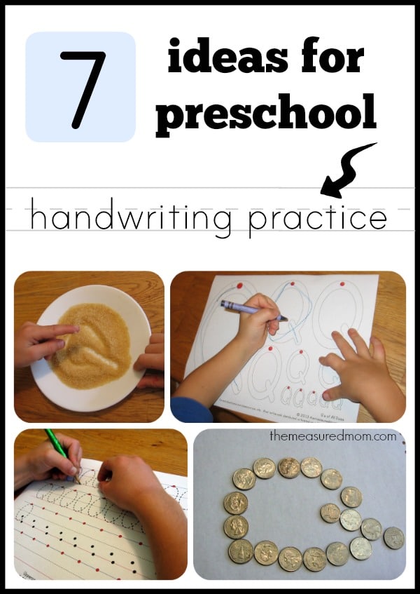 Handwriting Practice for Preschoolers - The Measured Mom