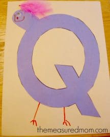 Letter Q Crafts for Preschool - The Measured Mom
