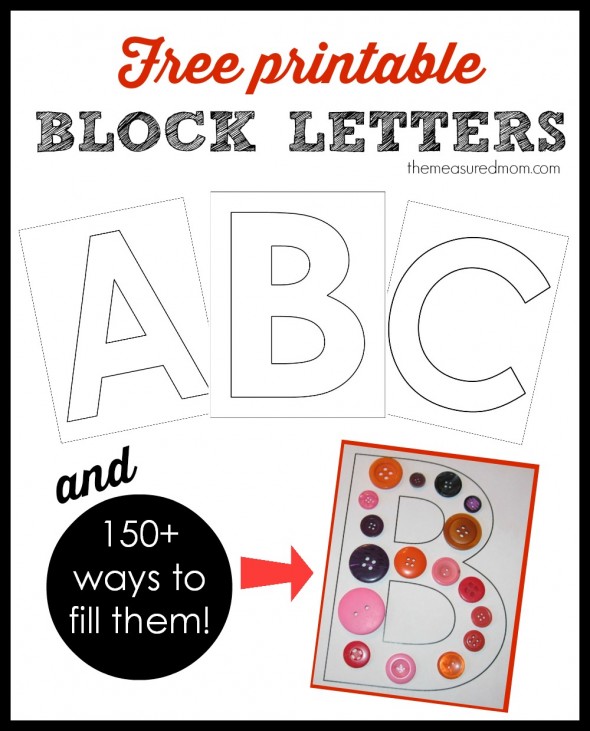 Printable Block Letters And Over 150 Ways To Fill Them The 
