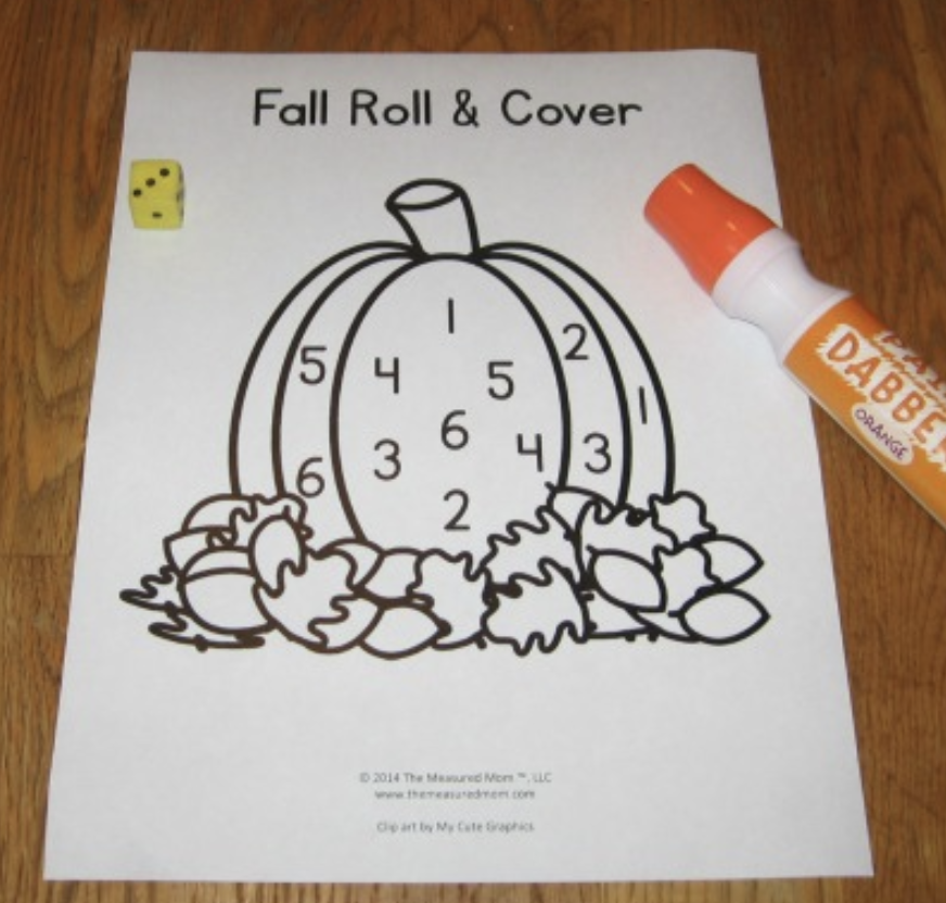 Seasonal roll and cover games - The Measured Mom
