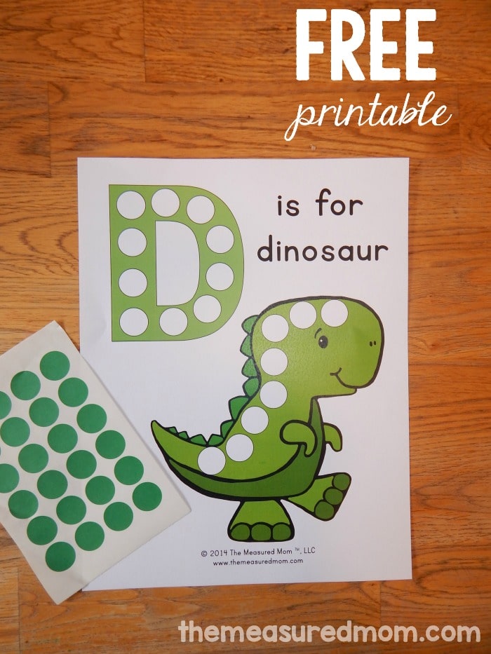 toddler pages printable free Measured Printable D Mom  Free Letter The