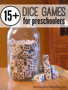 dice games for preschoolers