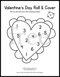Looking for some fun math games for preschool and kindergarten? Grab some dice and markers and play these free printable roll and cover games for every season of the year! For 1 or 2 dice. 