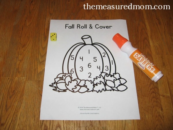 Looking for some fun math games for preschool and kindergarten? Grab some dice and markers and play these free printable roll and cover games for every season of the year! For 1 or 2 dice.
