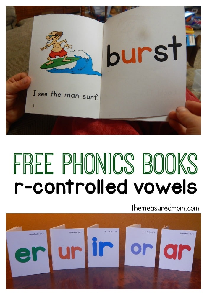 Free phonics books for r-controlled vowels - The Measured Mom
