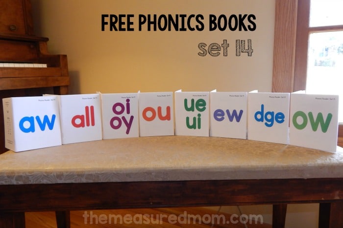 Teach ow words, oi and oy words, and many more phonics patterns with these free printable phonics books!