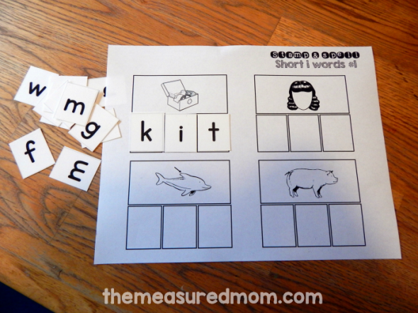 Your child can use a pencil, alphabet stamps, or letter tiles to spell the words on these 15 FREE short vowel worksheets.