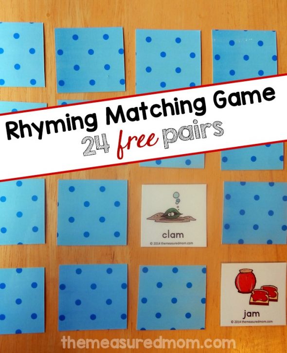 Try this free rhyming game! - The Measured Mom