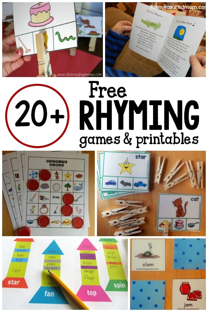 20 Rhyming Activities The Measured Mom