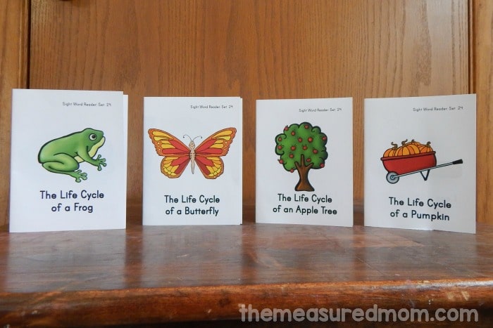 Life Cycles 4 New Sight Word Books The Measured Mom