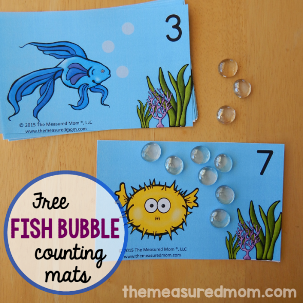 Practice one to one correspondence with these free counting mats! (#1