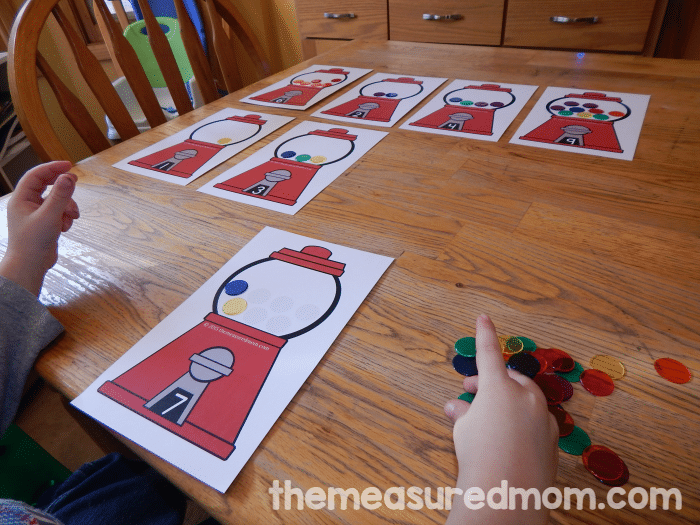 Gumball math mats - The Measured Mom
