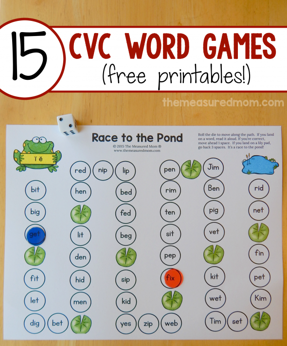 I love how simple these games are for teaching CVC words. Just print and play! Awesome to use with other short vowel activities. 