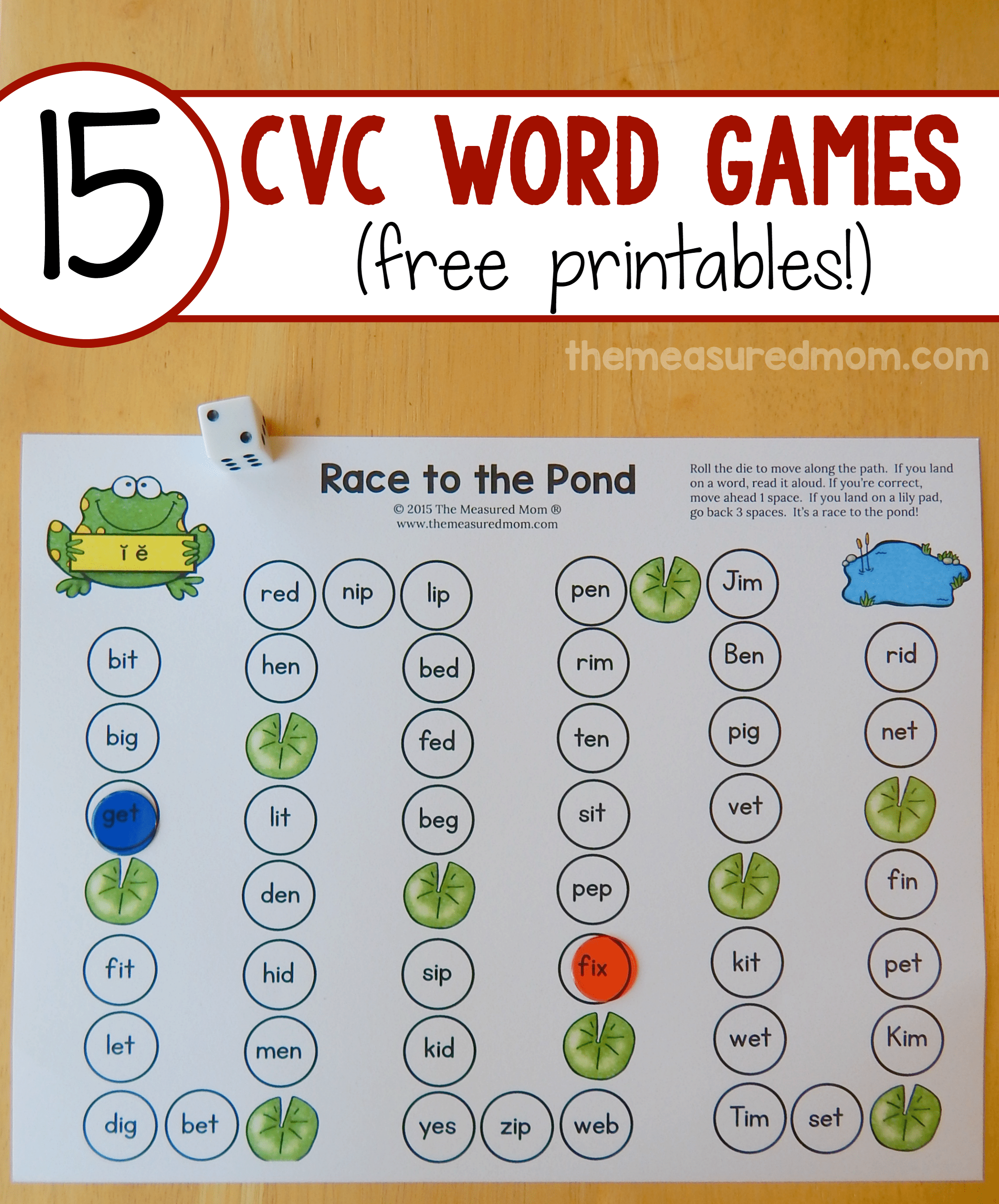 Teach CVC Words With 15 Free Games The Measured Mom