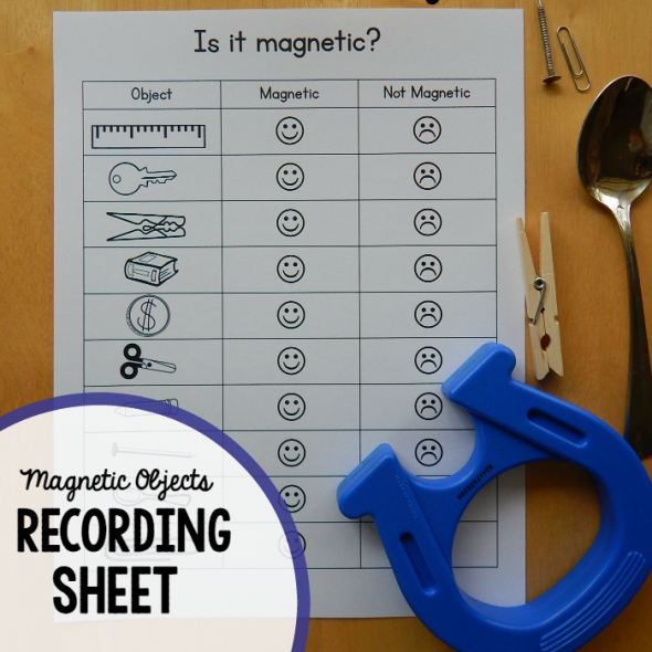 Free magnet worksheet for kids - The Measured Mom