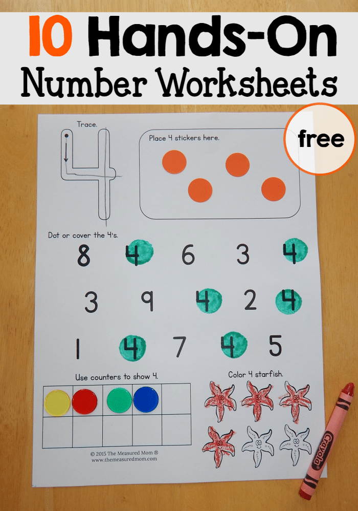 Free number worksheets 1-10 - The Measured Mom