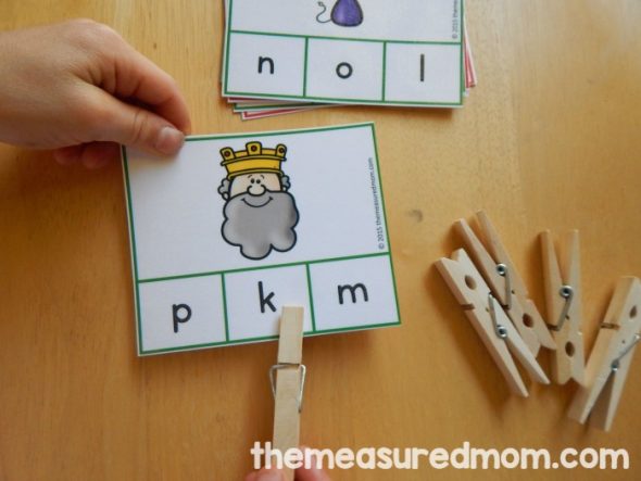 letter sound clip cards the measured mom