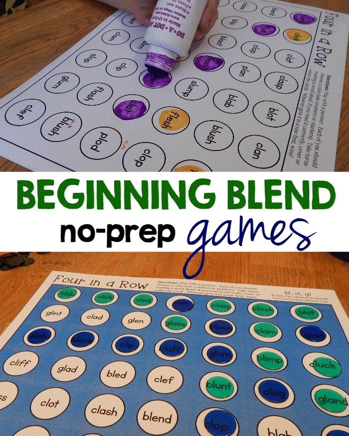 Blend Games For Kindergarten Blends Funlearningforkids