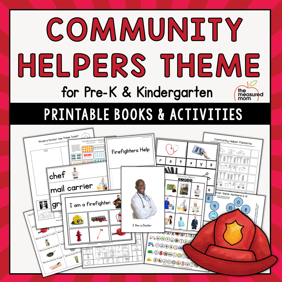 Community Helpers Theme Pack for Pre-K/K - The Measured Mom