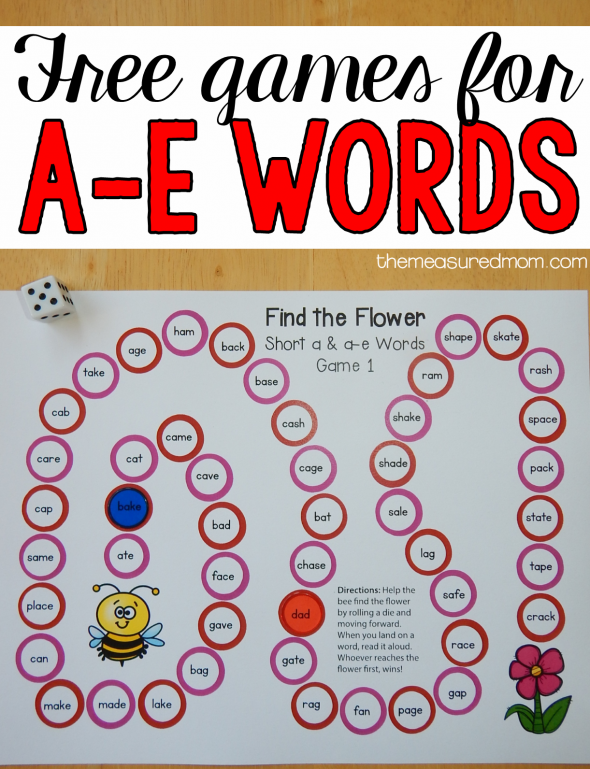 Kids love games for learning tricky phonics patterns like silent e! Try this freebie when teaching a-e words.