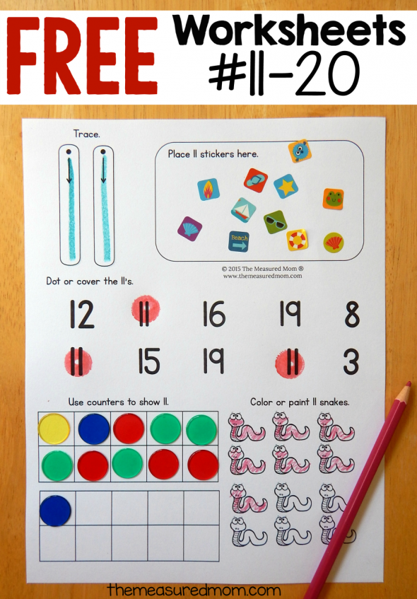 Worksheets For Numbers 11 20 The Measured Mom