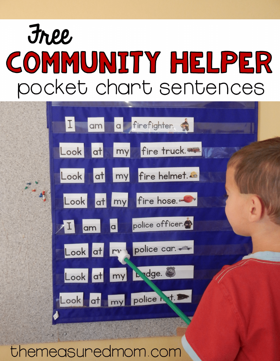 Free community helpers activity for beginning readers - The Measured Mom
