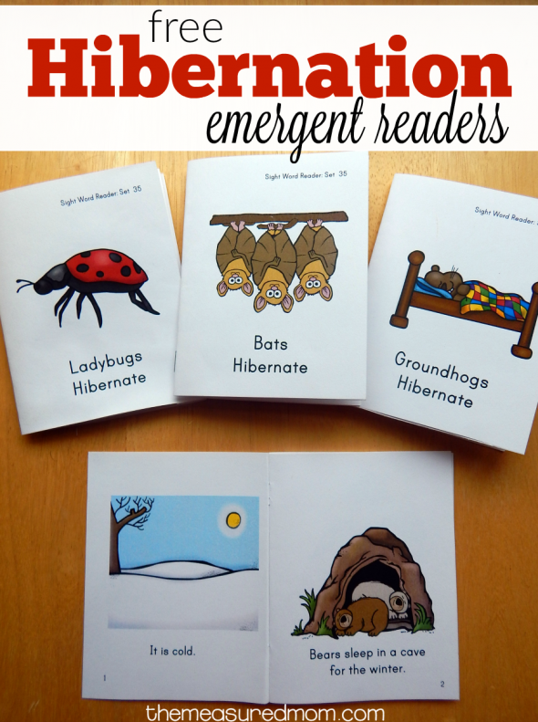 Print these free emergent readers to go with your hibernation activities!