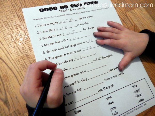 10 Free i-e worksheets - The Measured Mom