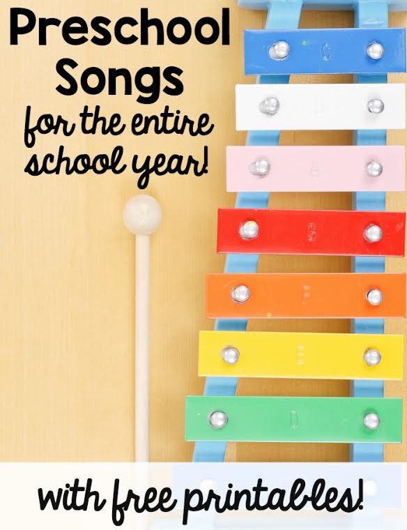 Looking for preschool songs you can print? Get links to over 60 songs for preschool in this post! 