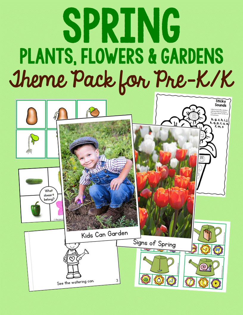 New! Spring activities theme pack for preschool and kindergarten! - The