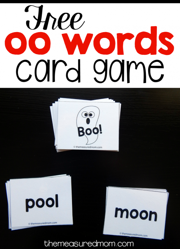 This free card game is a great oo words activity!