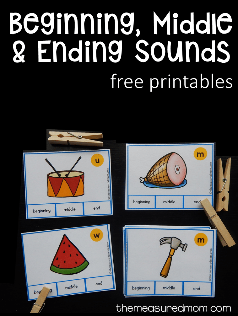 Free beginning, middle, and ending sound clip cards - The ...